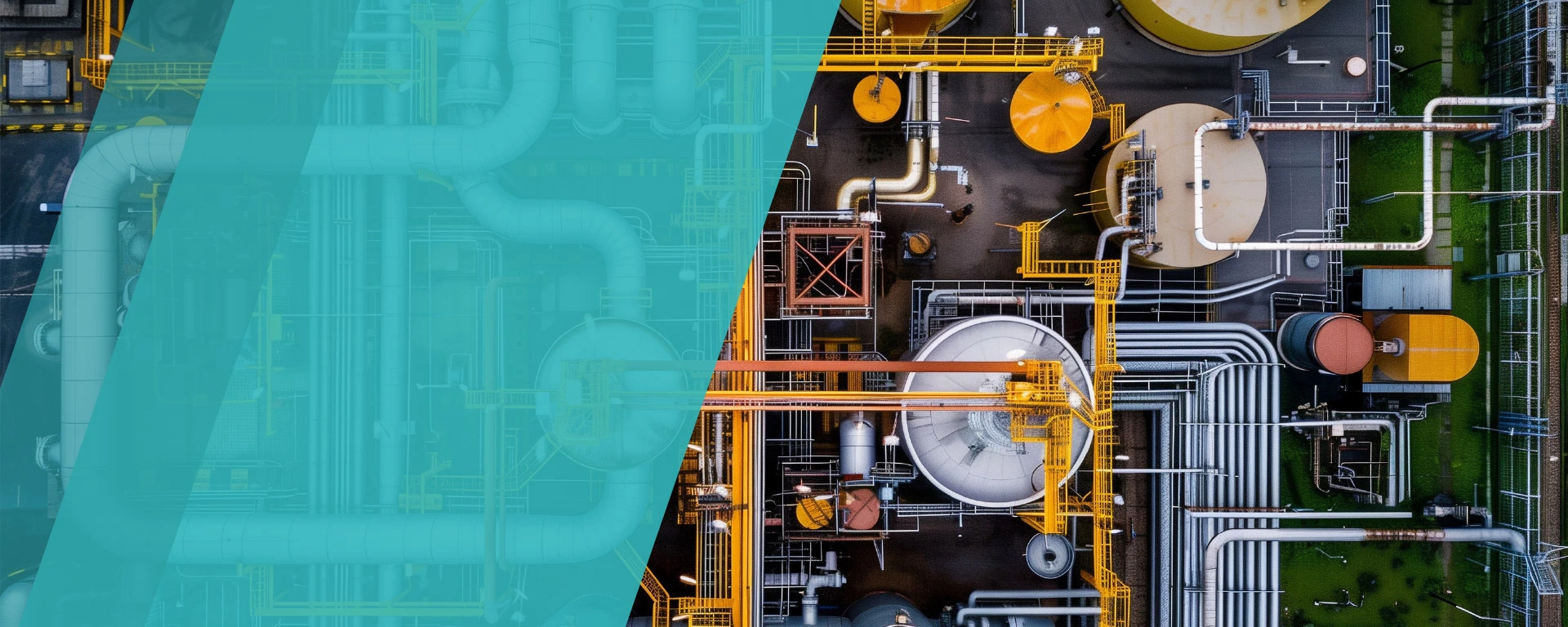 Vista aérea de una instalación industrial