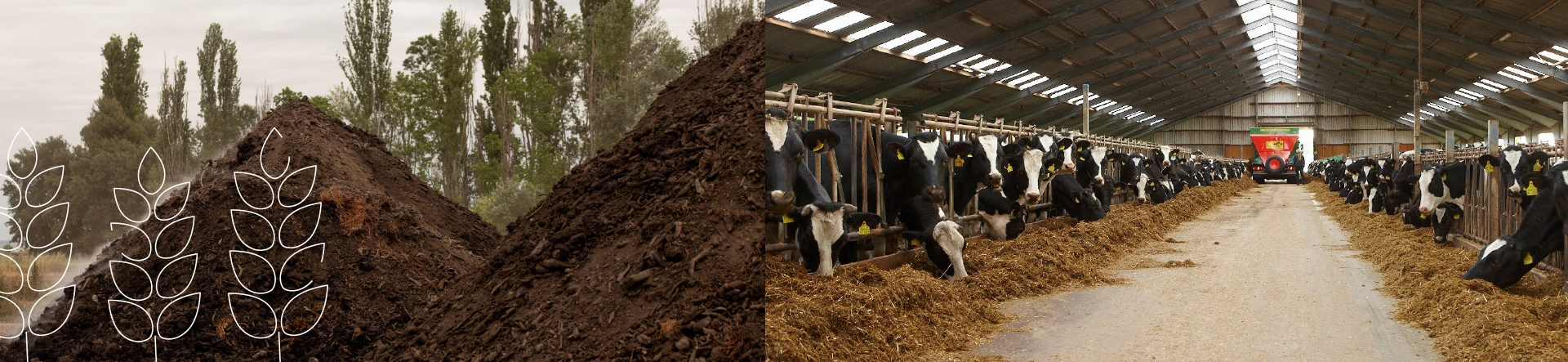 Vista aérea de un campo agrícola con maquinaria agrícola